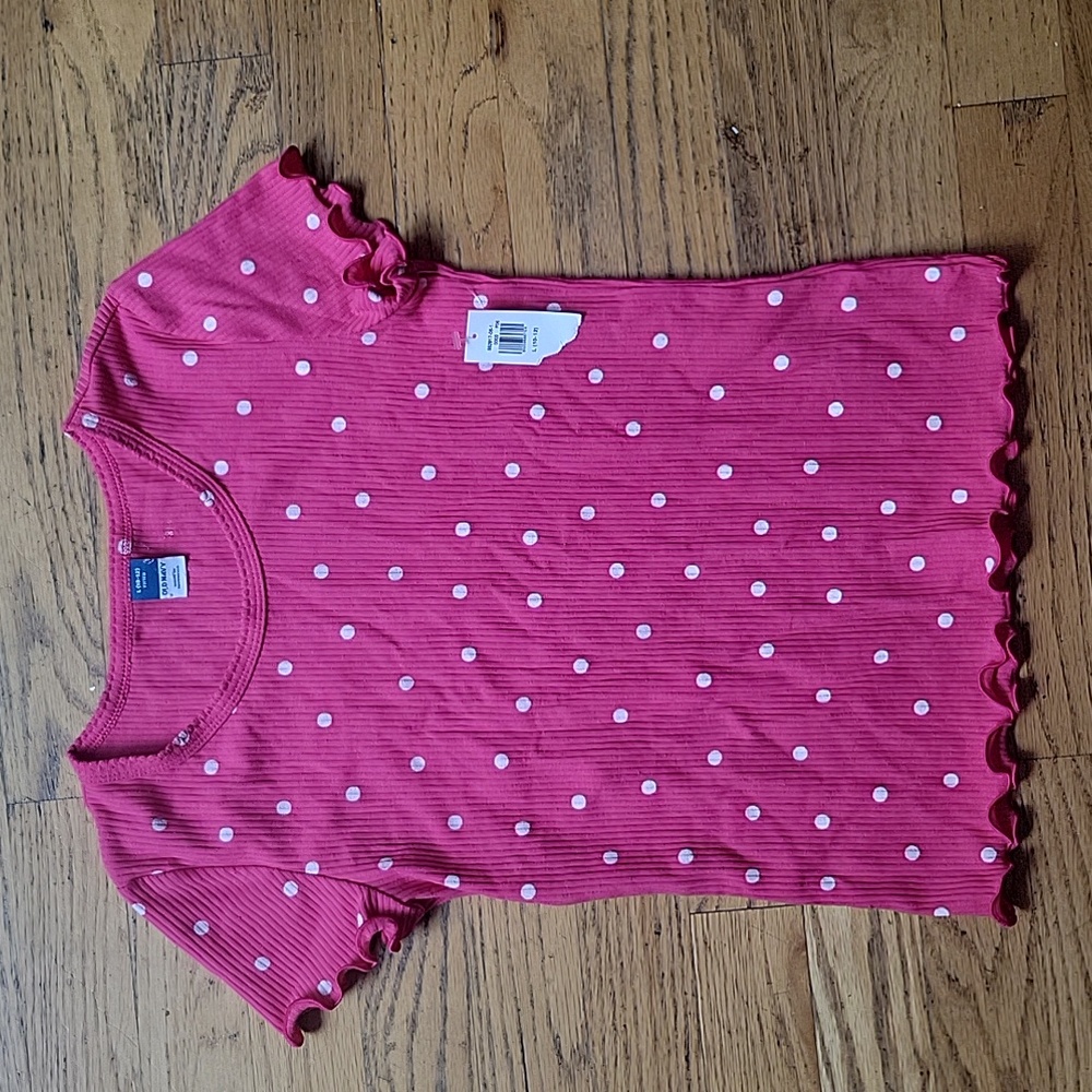 BNWT Old Navy Girls Large Pink Fitted Shirt